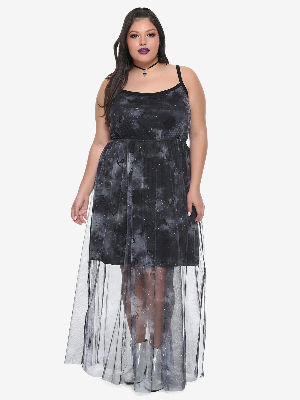 RARE - Star Wars Starfighter Galaxy Mesh Maxi Dress (Plus Size 0)